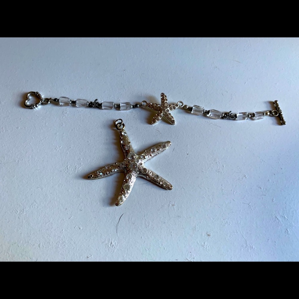 Star fish charm and bracelet